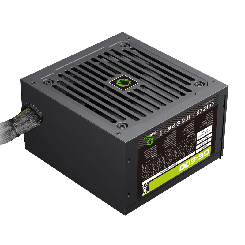 GameMax GE-500 Non Modular 500 Watts Power Supply 80+ Bronze - Black GameMax GE-500 Non Modular 500 Watts Power Supply 80+ Bronze - Black